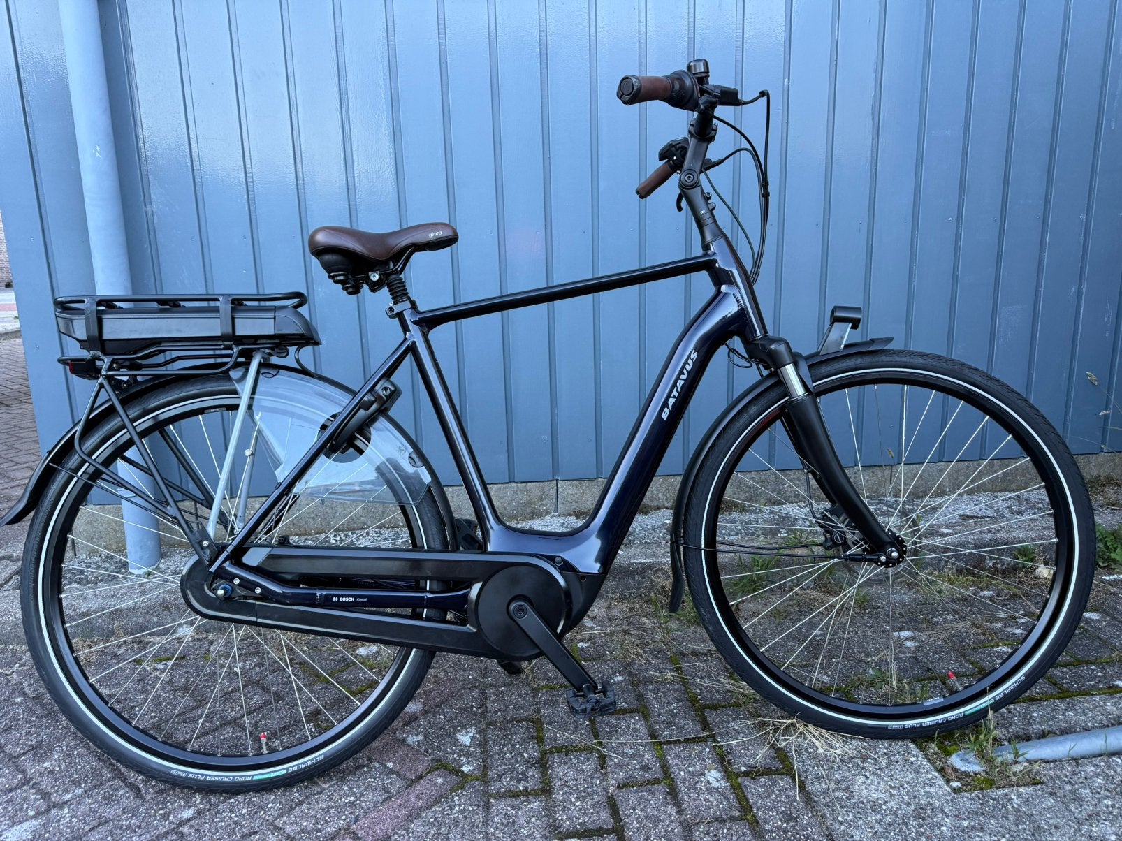 Elektrische fiets Batavus Finez Bosch middenmotor, Ophalen, Batavus, Zo goed als nieuw, 50 km per accu of meer