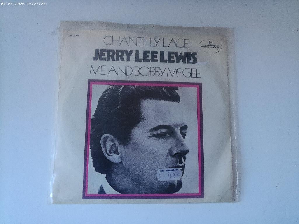 Jerry Lee Lewis - Chantilly Lace / Me and Bobby McGee, Gebruikt, Single, 1970 - 1979, Rock en Metal