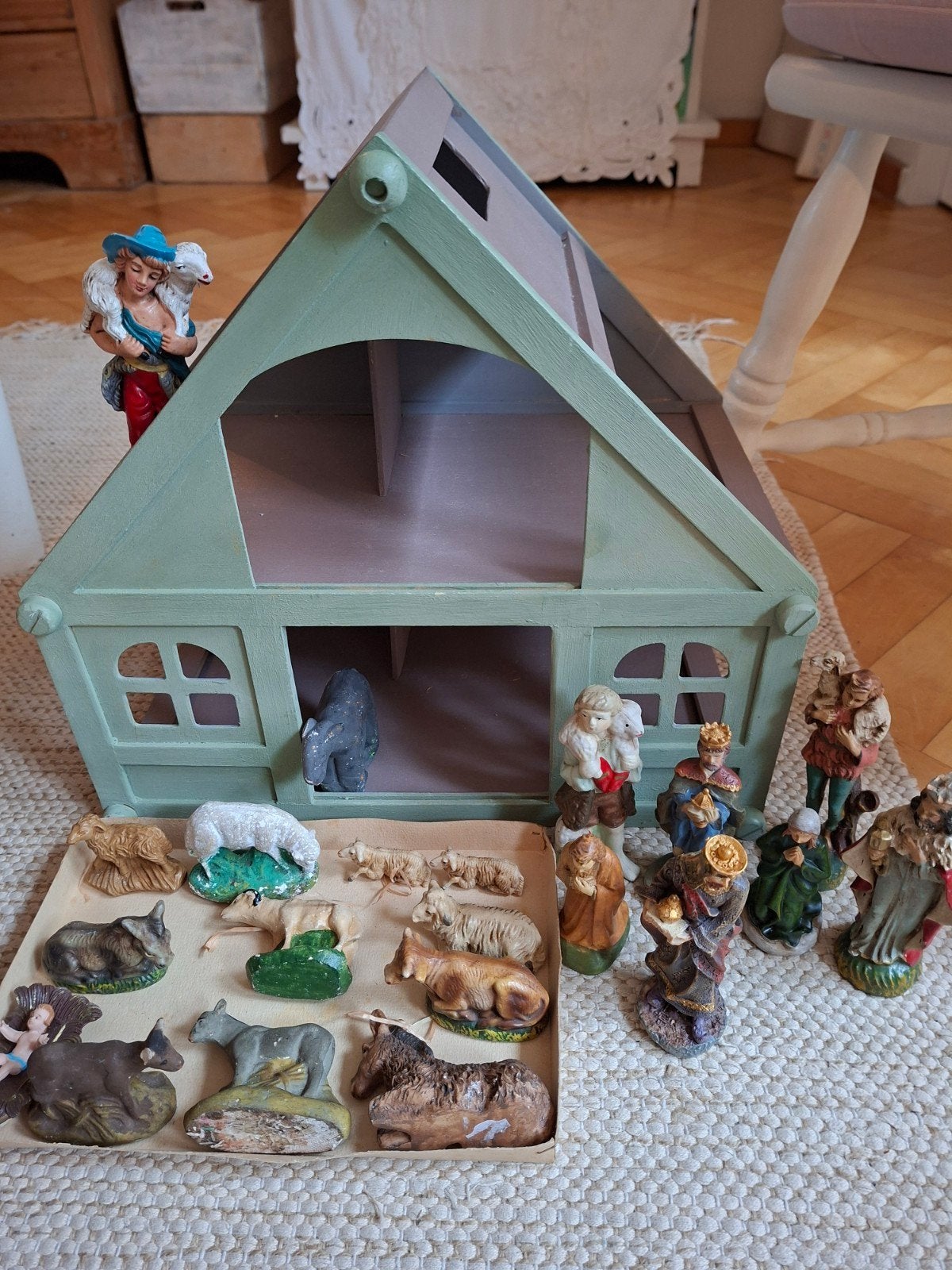 kerststal met toebehoren, Ophalen of Verzenden