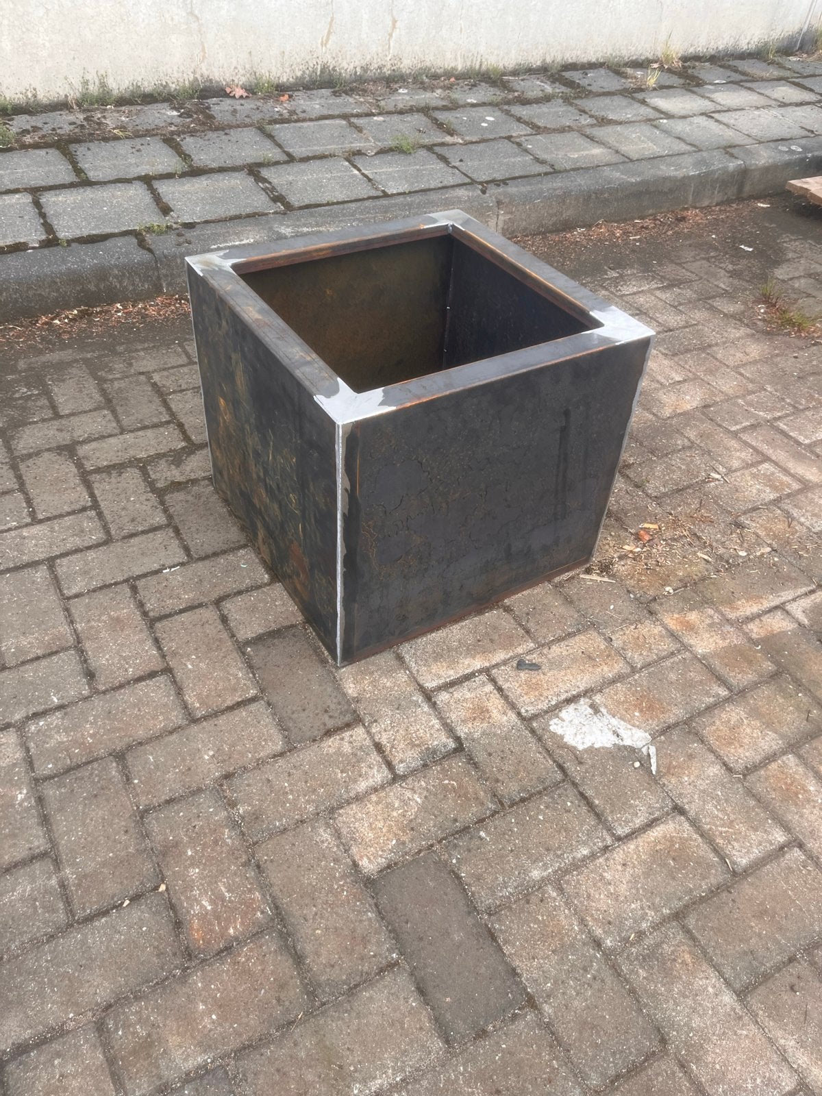 Cortenstaal plantenbak 50x50x45 - Diverse maten mogelijk, Tuin en Terras, Bloembakken en Plantenbakken, Ophalen, Balkon, Minder dan 60 cm