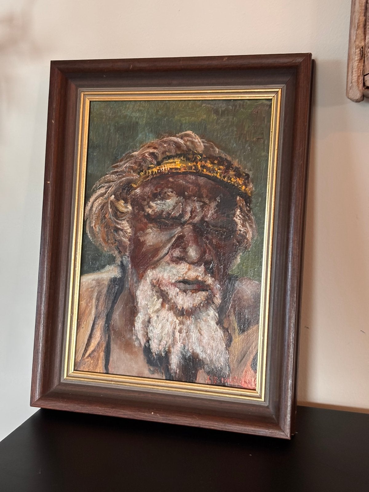 Vintage Schilderij Afrikaanse man gesigneerd Dingemans, Ophalen of Verzenden