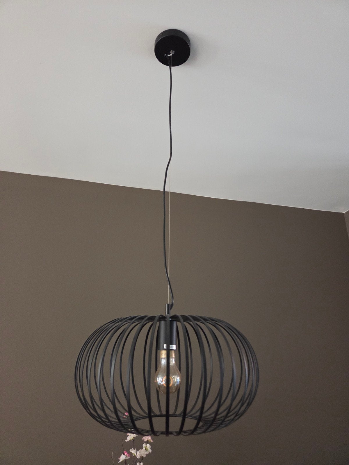 Highlight Hanglamp Bolato 40cm diameter, Ophalen, Modern, Industrieel, E27 (groot), Zo goed als nieuw