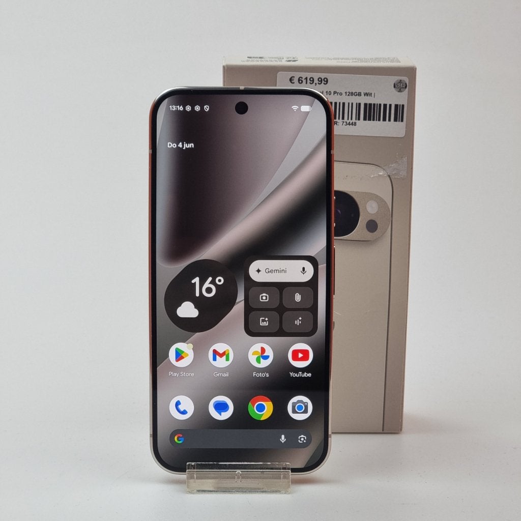 Google Pixel 10 Pro 128GB Wit | Nieuwstaat, Google, Zo goed als nieuw, Press@google.com, 1600 Amphitheatre Parkway
Mountain View, CA 94043
USA