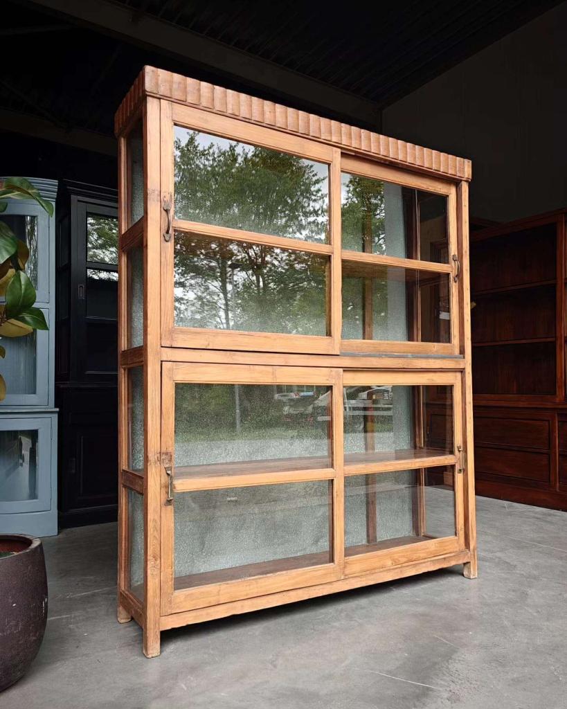 Antieke toonkast museumkast | Winkel vitrine | Display #5300, Antiek en Kunst, Ophalen of Verzenden