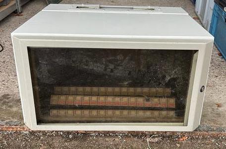 19” Patchkast met inhoud ( 60x52x32 ), Ophalen, Gebruikt, Glas, Plaatstaal