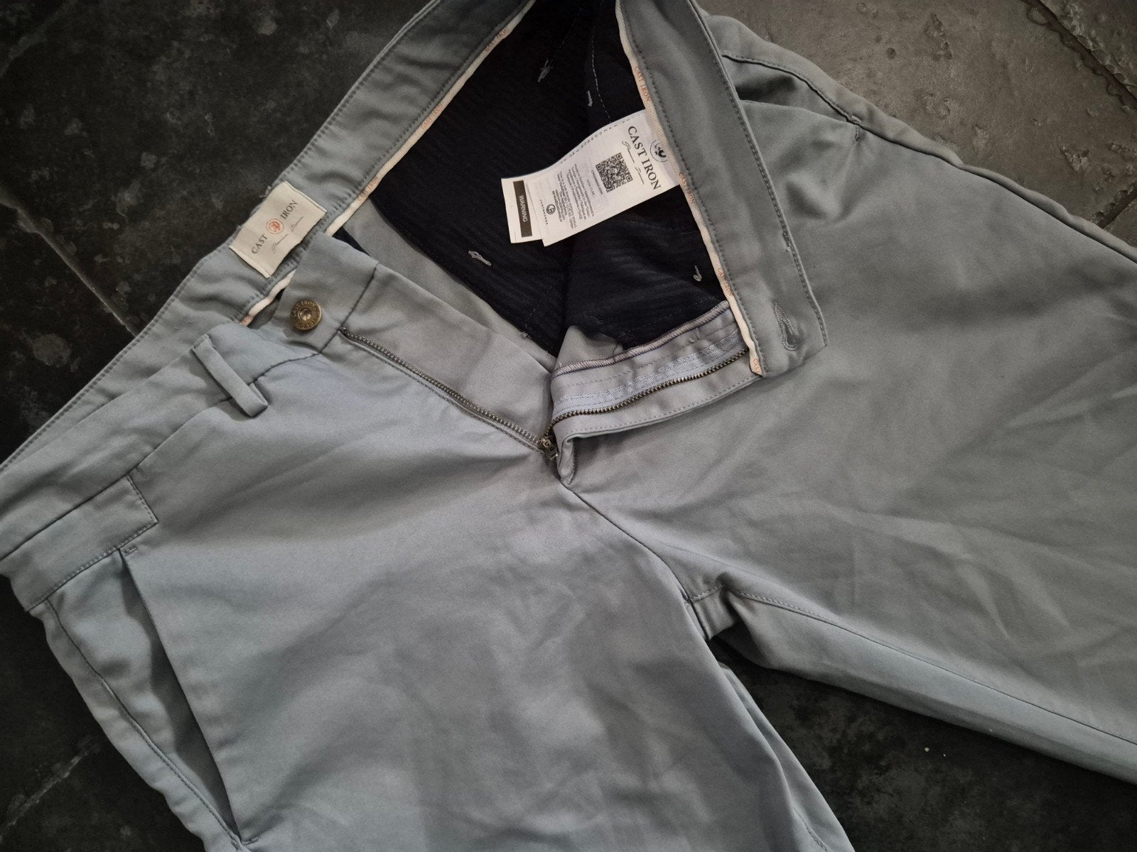 Cast Iron jeans Chino broek IJsblauw maat 36/36, W36 - W38 (confectie 52/54), ., Zo goed als nieuw, .