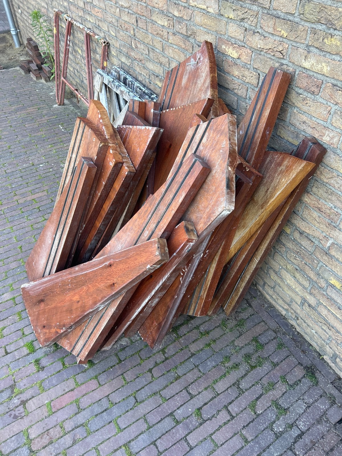 Hardhouten traptredes, Ophalen, Gebruikt, 2 tot 4 meter