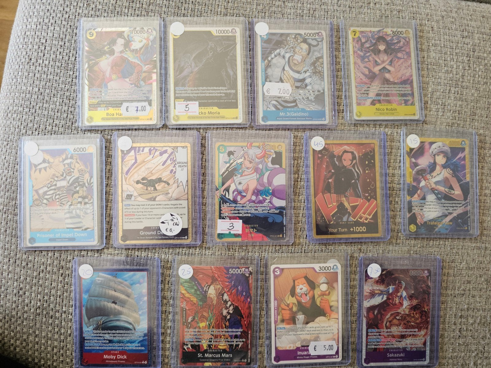 diverse one piece cards hits, Ophalen of Verzenden, Nieuw, Meerdere kaarten, Foil