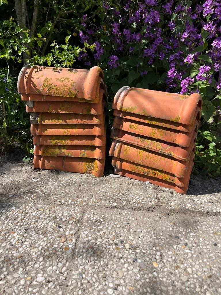 J.D. Made in Holland nokpannen - Gebruikt, Doe-het-zelf en Verbouw, Dakpannen en Dakbedekking, Gebruikt, Steen of Klei, Ophalen of Verzenden
