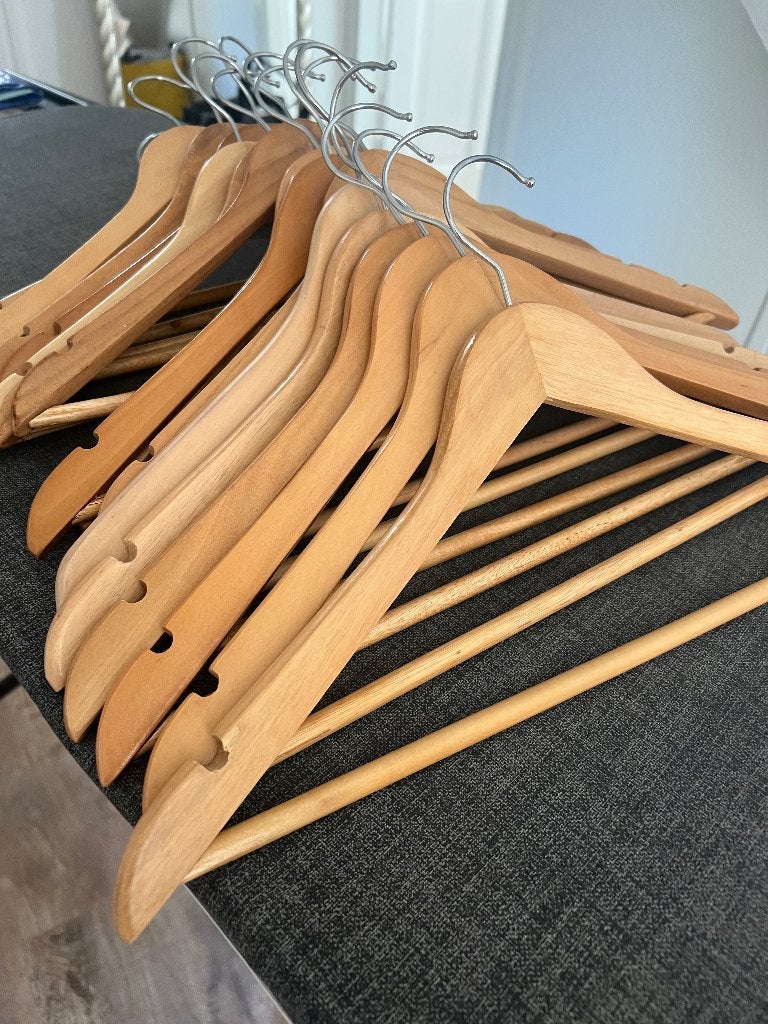 Houten kleding hangers, Ophalen of Verzenden, Zo goed als nieuw, Hout