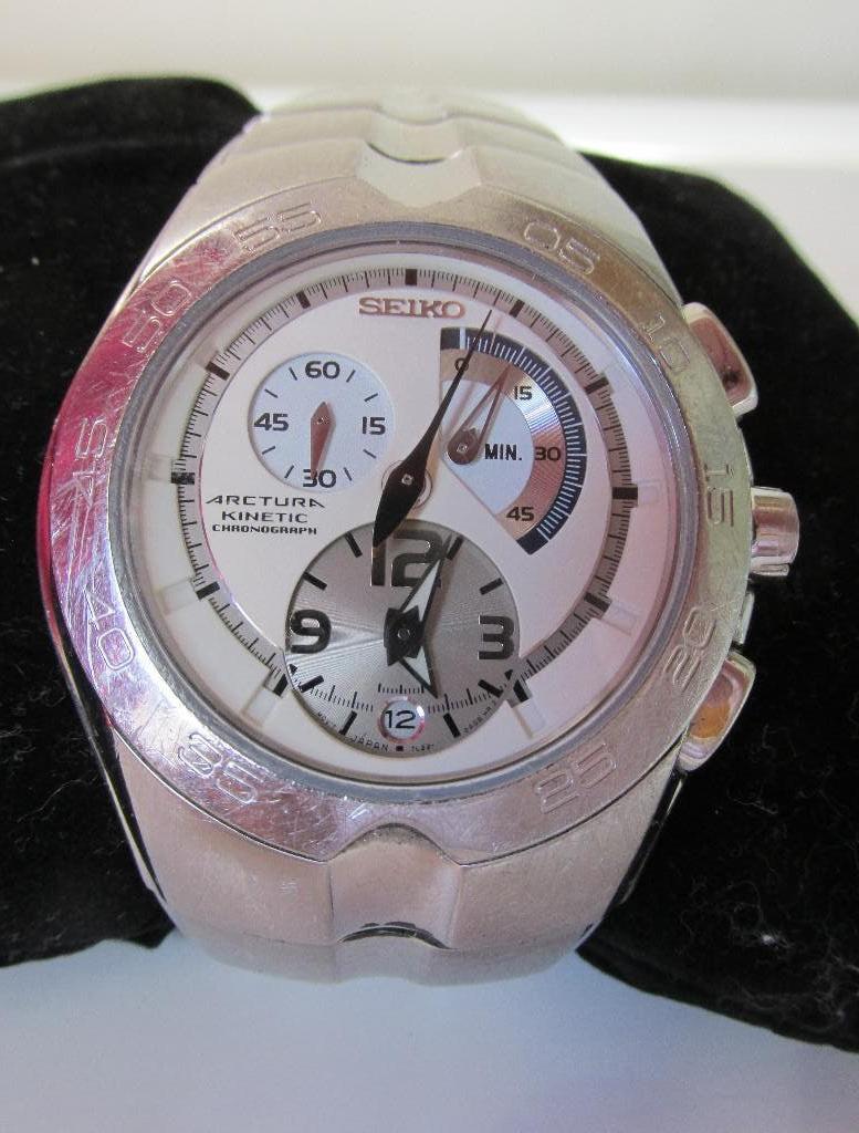 Seiko Arctura Kinetic horloge, Gebruikt, Staal, Polshorloge, Ophalen of Verzenden
