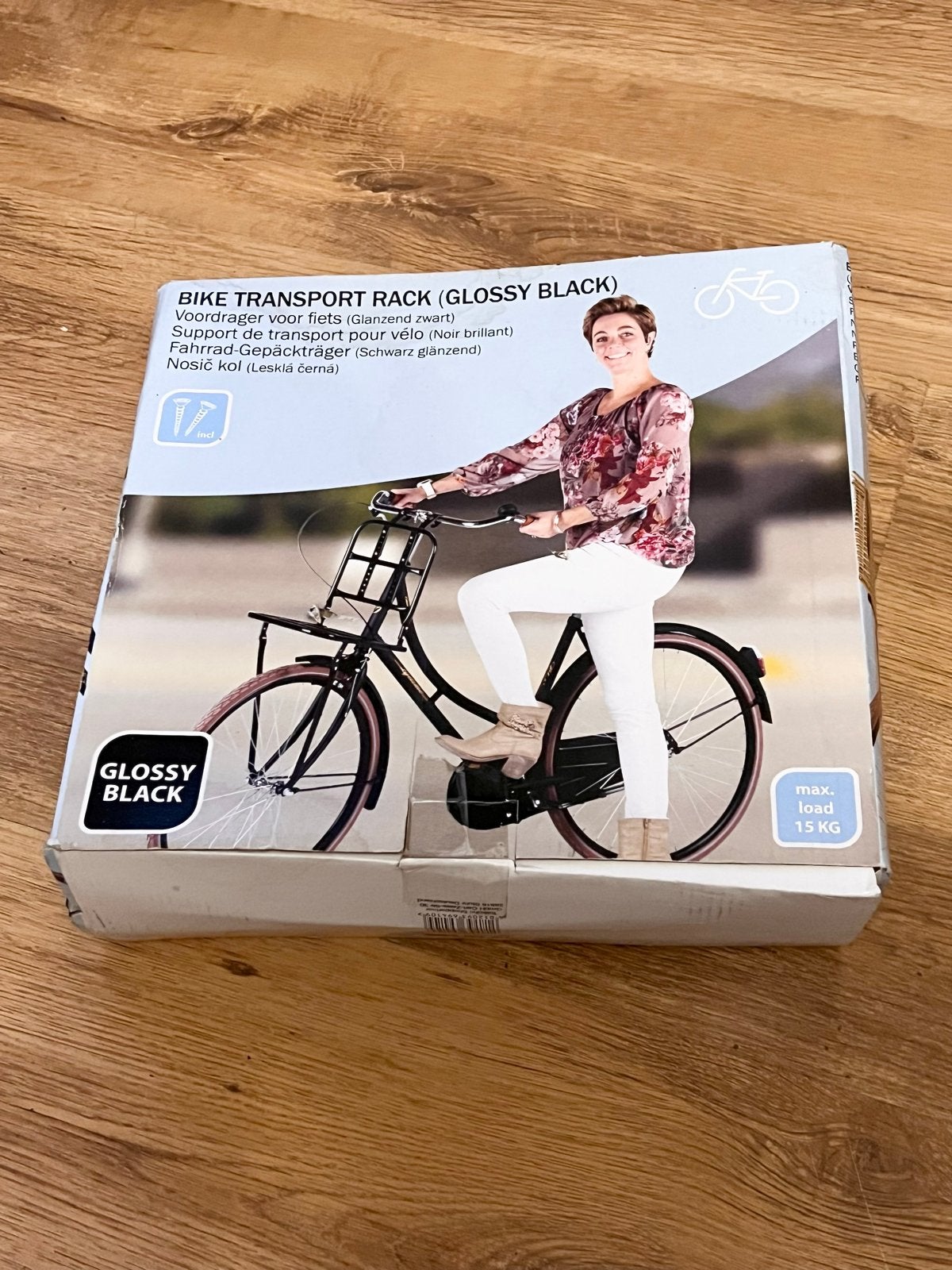 Fiets transportrek glanzend zwart, Fietsen en Brommers, Ophalen of Verzenden, Nieuw
