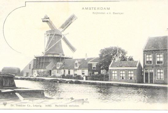 AMSTERDAM Krijtmolen a.d. Baarsjes molen, Verzamelen, Verzenden, Voor 1920, Ongelopen, Noord-Holland