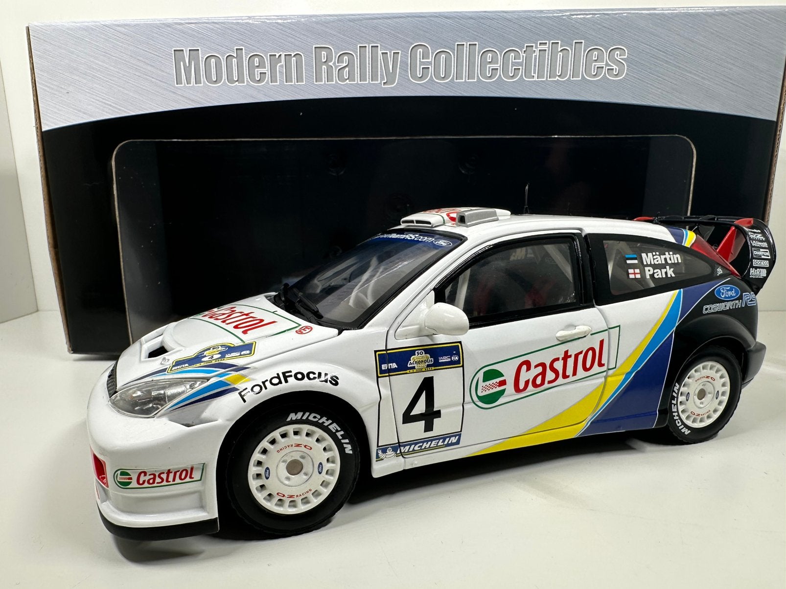 SUNSTAR 1:18 FORD FOCUSRS WRC03 WINNER RALLY ACROPOLIS 2003, Hobby en Vrije tijd, Modelauto's | 1:18, Ophalen of Verzenden, Nieuw