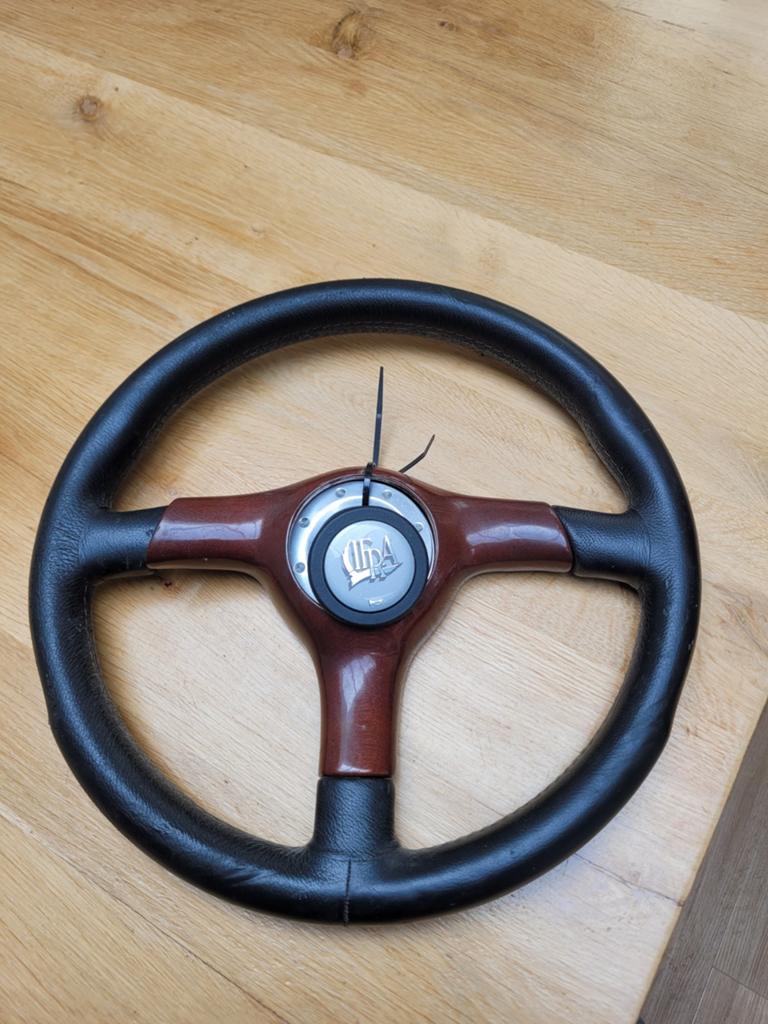 Sportstuur 35cm - Leer en Hout - Universeel, Ophalen