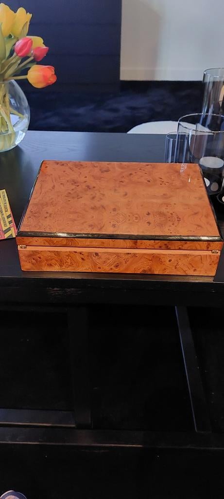 Luxe Houten Humidor met Hygrometer - FB Merk, Ophalen of Verzenden