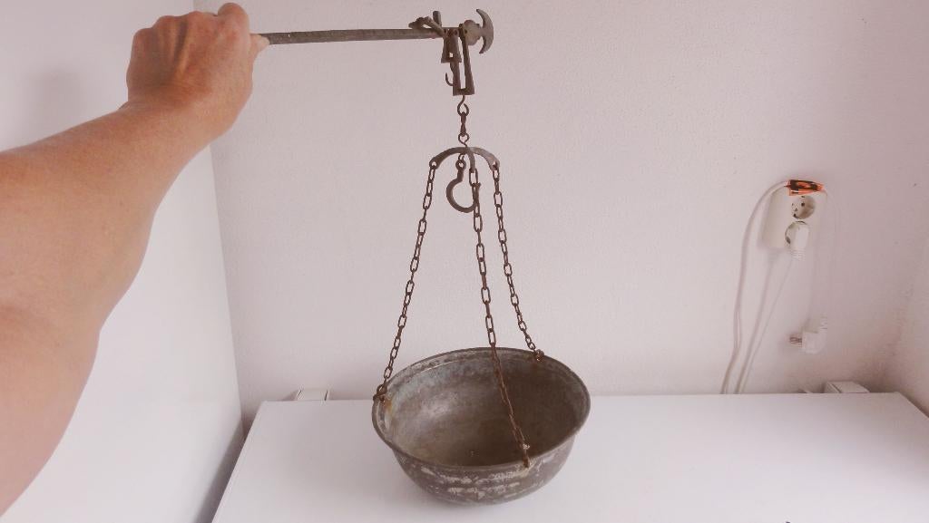 Weegschaal, hangweegschaal antiek, Antiek en Kunst, Ophalen of Verzenden