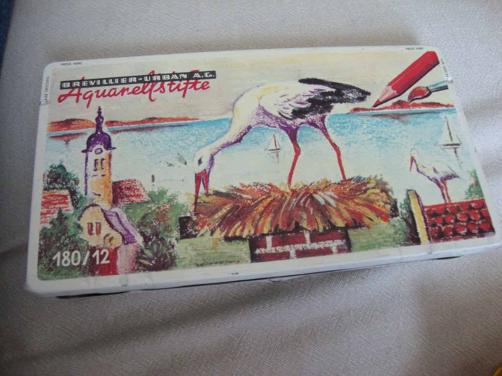 vintage kleurpotloden Brevillier Urban Tizian Aquarell 180, Ophalen of Verzenden, Zo goed als nieuw, Potlood of Stift