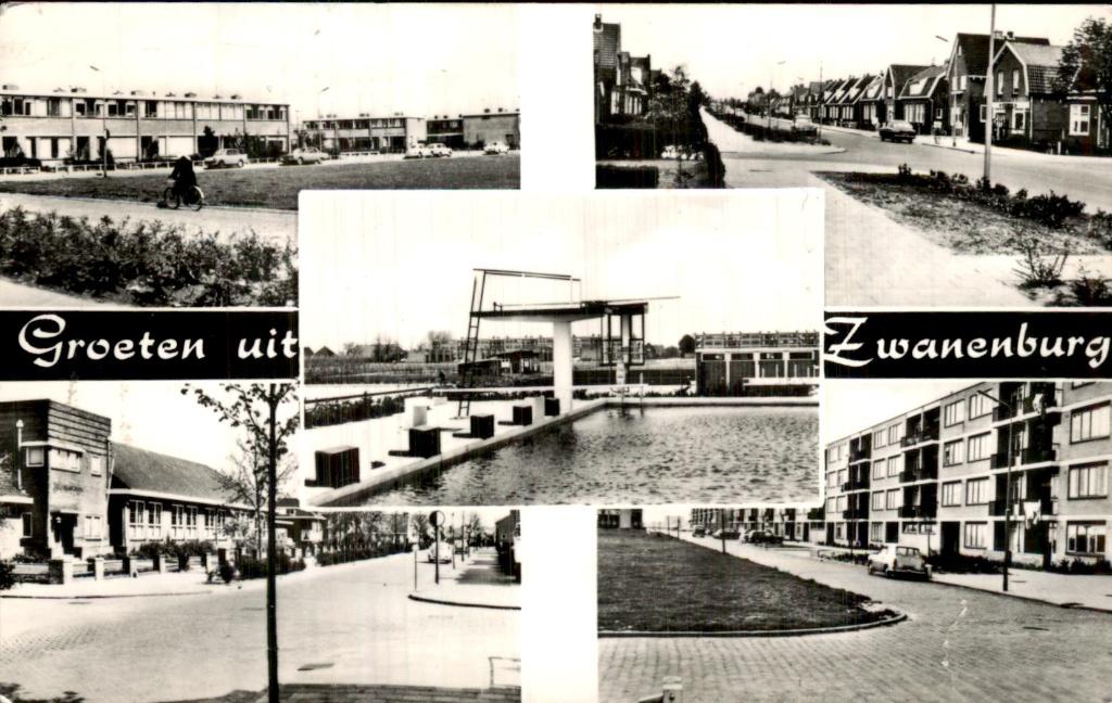Zwanenburg - Openluchtzwembad - Duikplank, Ophalen of Verzenden, 1960 tot 1980, Gelopen, Noord-Holland