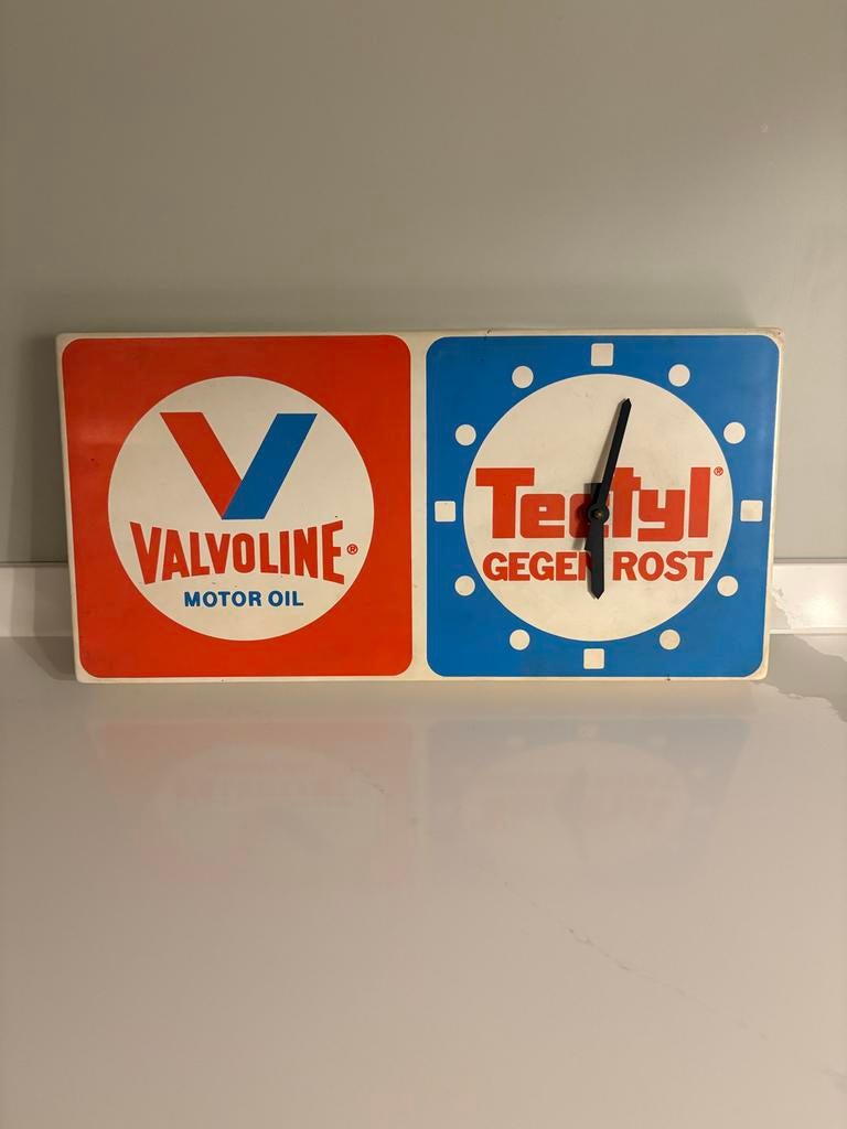 Zeldzame Valvoline en Tectyl Reclame Klok, Verzamelen, Ophalen of Verzenden, Zo goed als nieuw, Gebruiksvoorwerp