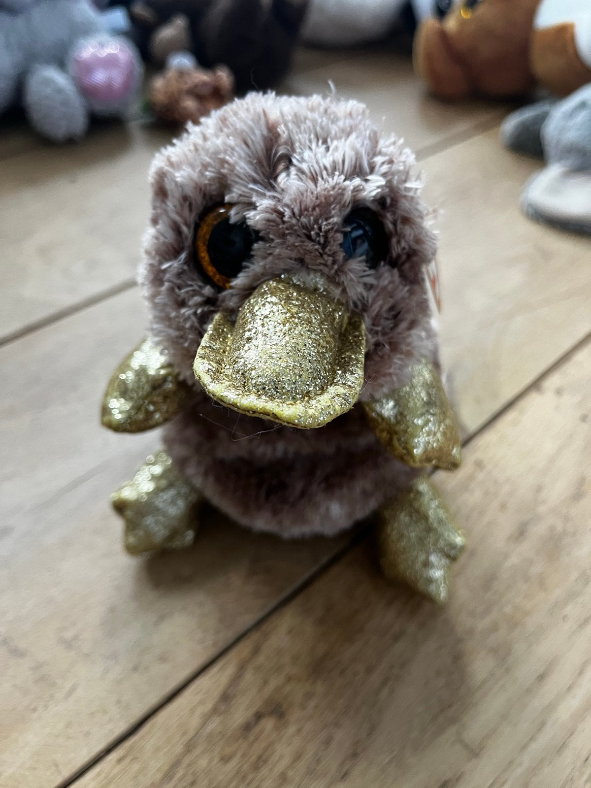 Super schattige glitter bever - Beanie Boo Perry, Kinderen en Baby's, Overige typen, Ophalen of Verzenden, Bruin, Ty