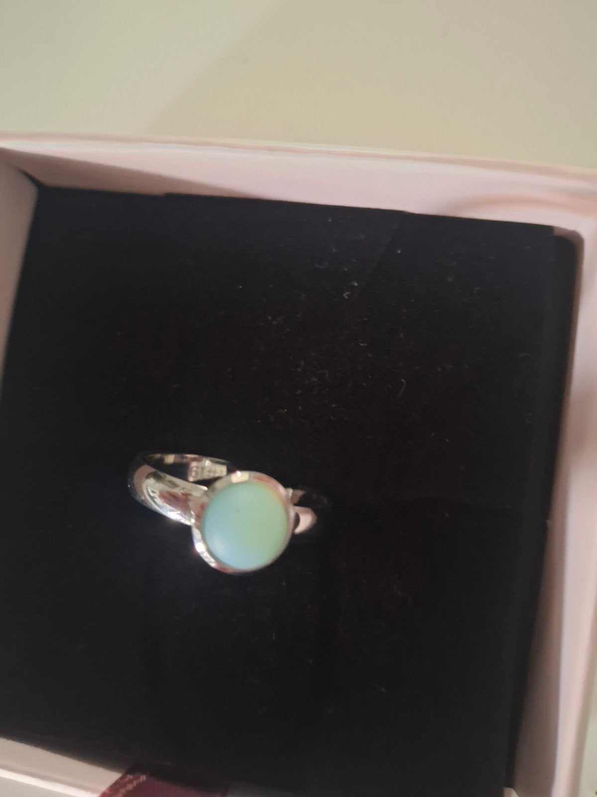 Ixxx Ring Maat 19 met Lichtblauwe Steen, Blauw, 19 tot 20, Ophalen of Verzenden, Zo goed als nieuw