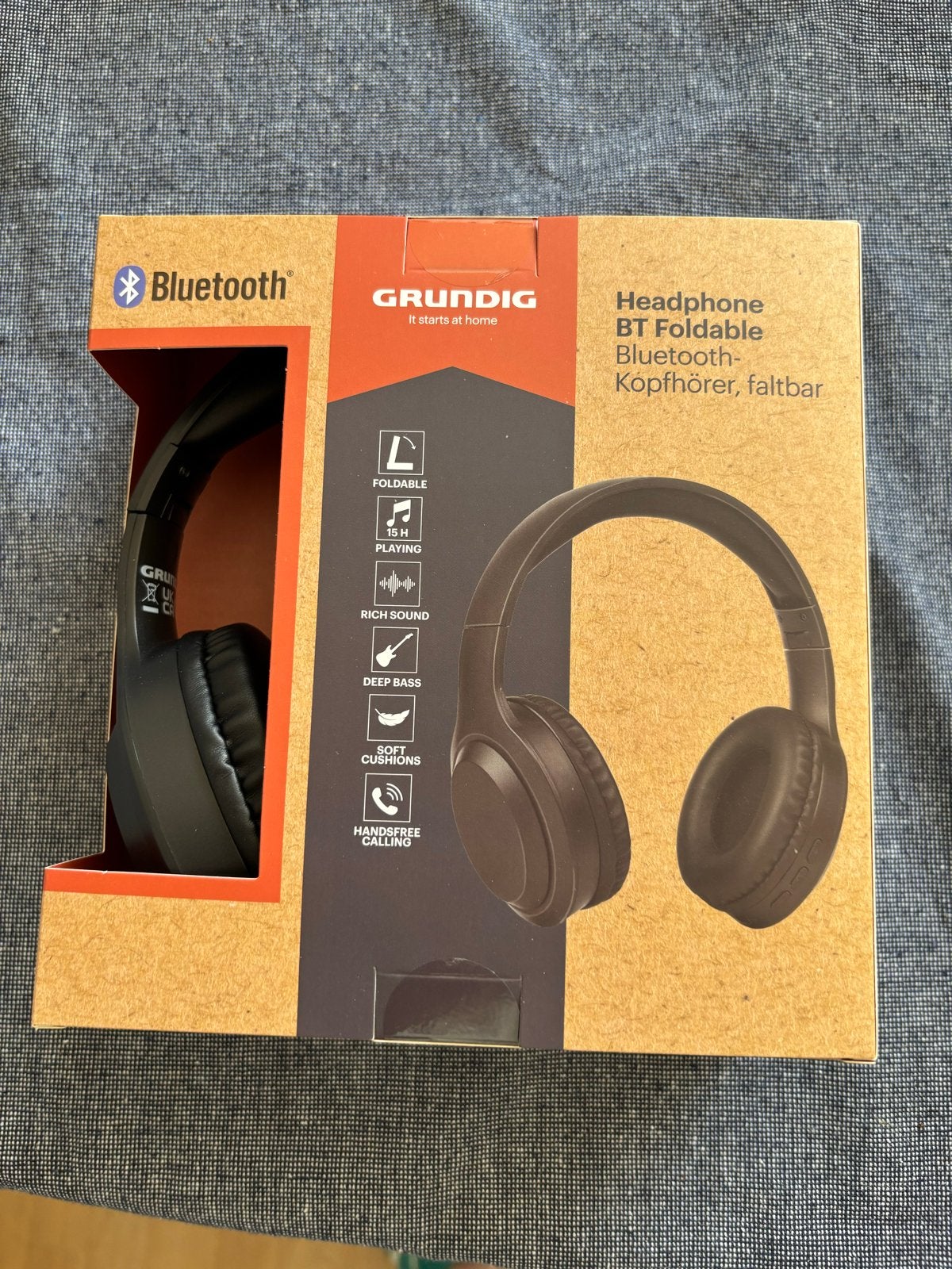 Grundig Bluetooth Koptelefoon - Opvouwbaar, Diepe Bas, Zwart, Bluetooth, Nieuw, Over-ear, Zwart