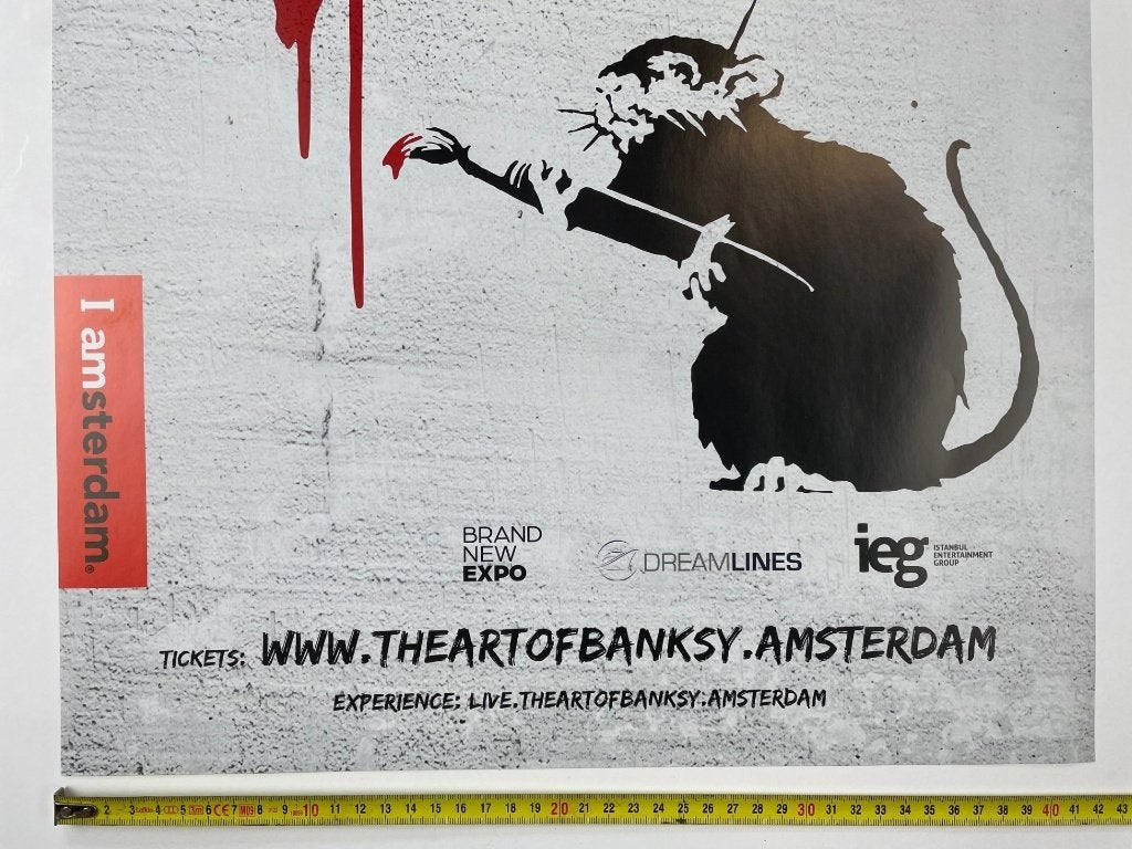 poster Banksy 2017 Beurs van Berlage, Ophalen of Verzenden, Zo goed als nieuw, A1 t/m A3