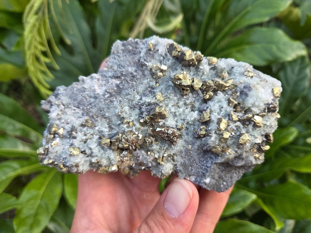 Chalcopyriet op Kwarts, Verzamelen, Mineralen en Fossielen, Ophalen of Verzenden, Mineraal
