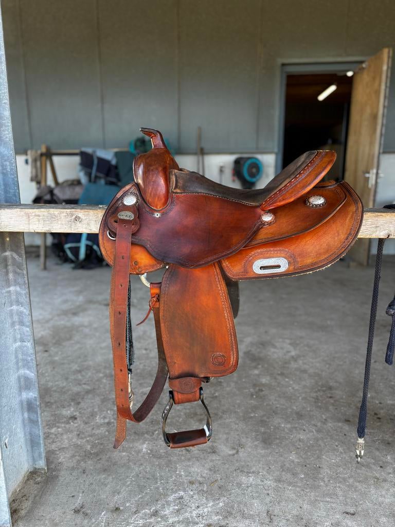 Netjes continental equiflex 15,5inch westernzadel, Ophalen, Gebruikt, Western