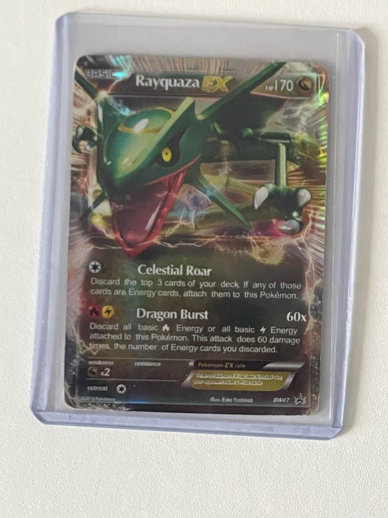 Pokémon Rayquaza EX BW47 Promo Kaart, Ophalen of Verzenden, Gebruikt, Losse kaart