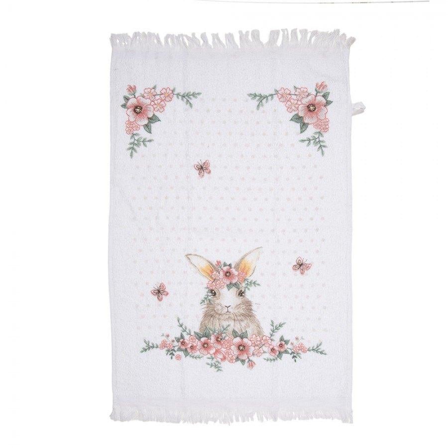 HANDDOEKJE - CLAYRE & EEF - BLOEMEN KONIJNTJE, Ophalen of Verzenden, Nieuw