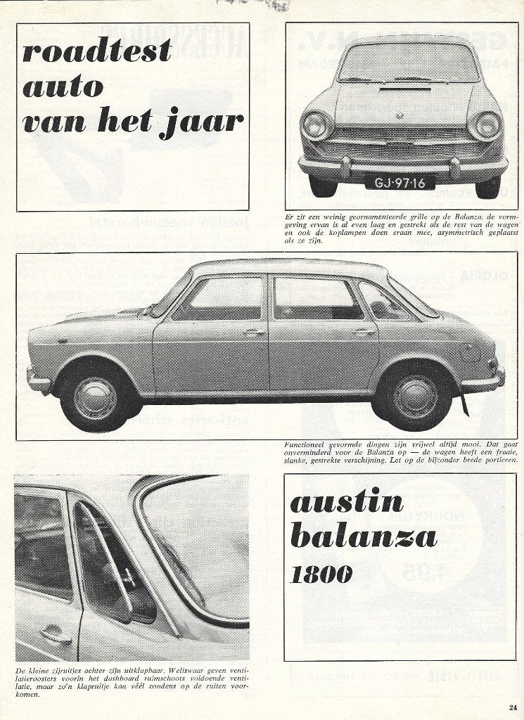 Autovisie test Austin Balanza 1800 1965, Ophalen of Verzenden, Gelezen, Overige merken