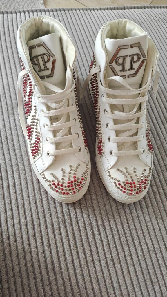 Philipp plein high top sneakers maat 44, Ophalen of Verzenden, Zo goed als nieuw, Zwart