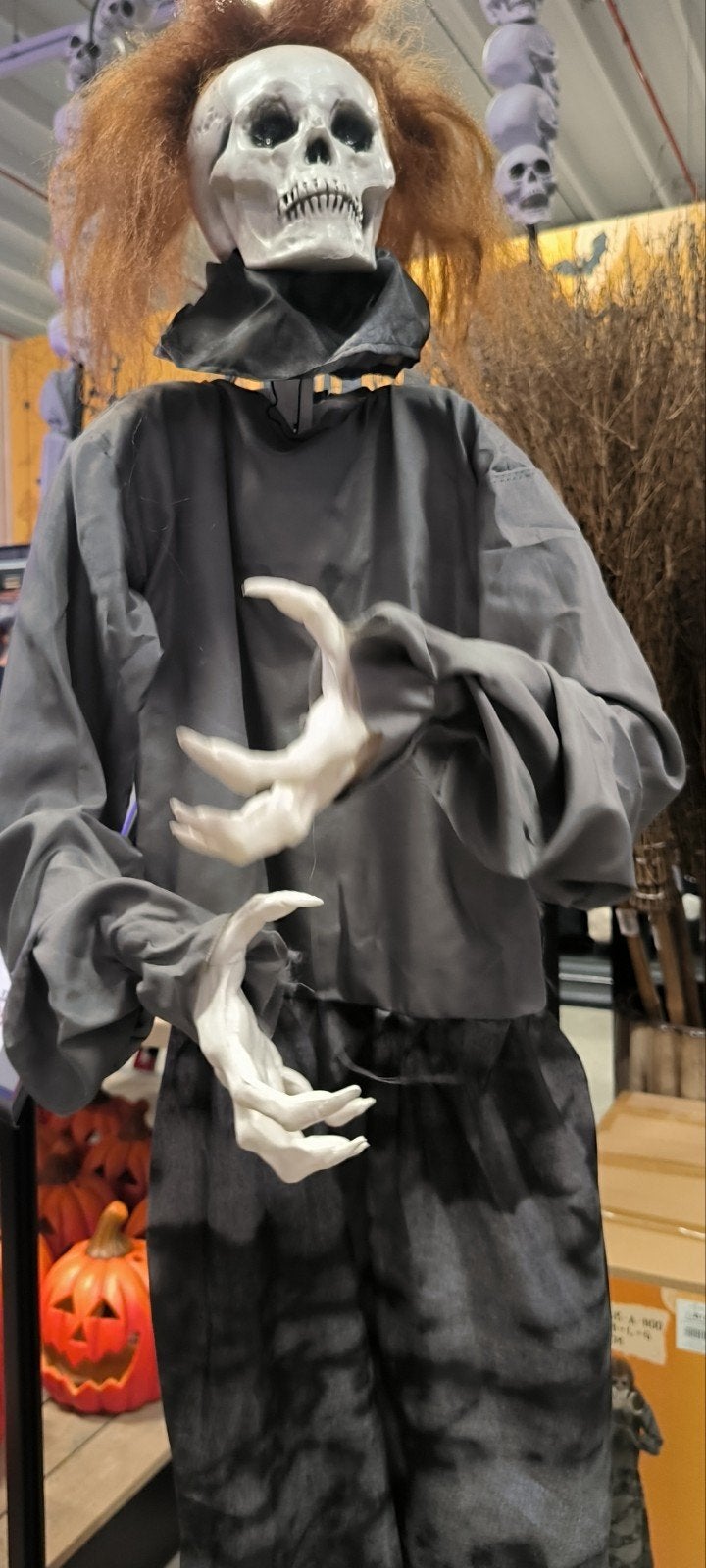 Levensgroot Halloween Geraamte met overal Geluid en Beweging, Verzenden, Nieuw, Feestartikel, Halloween of Griezel
