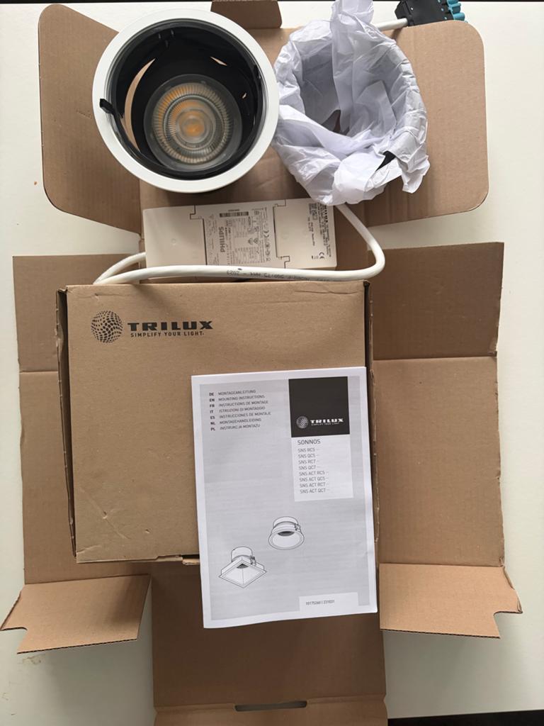TRILUX Professionele LED Downlights DALI Philips Xitanium, Ophalen of Verzenden, Nieuw, Plafondspot of Wandspot