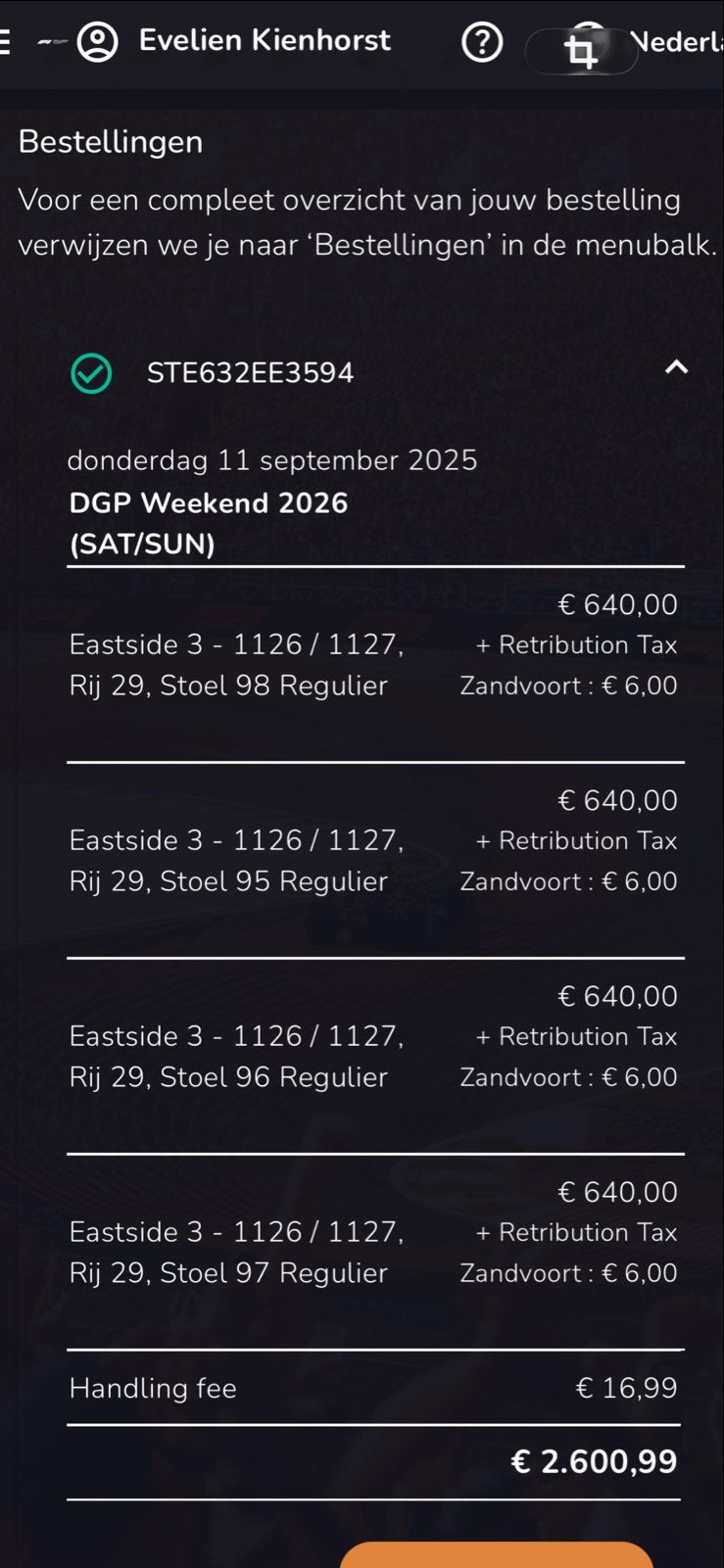Formule 1 Zandvoort, Twee personen