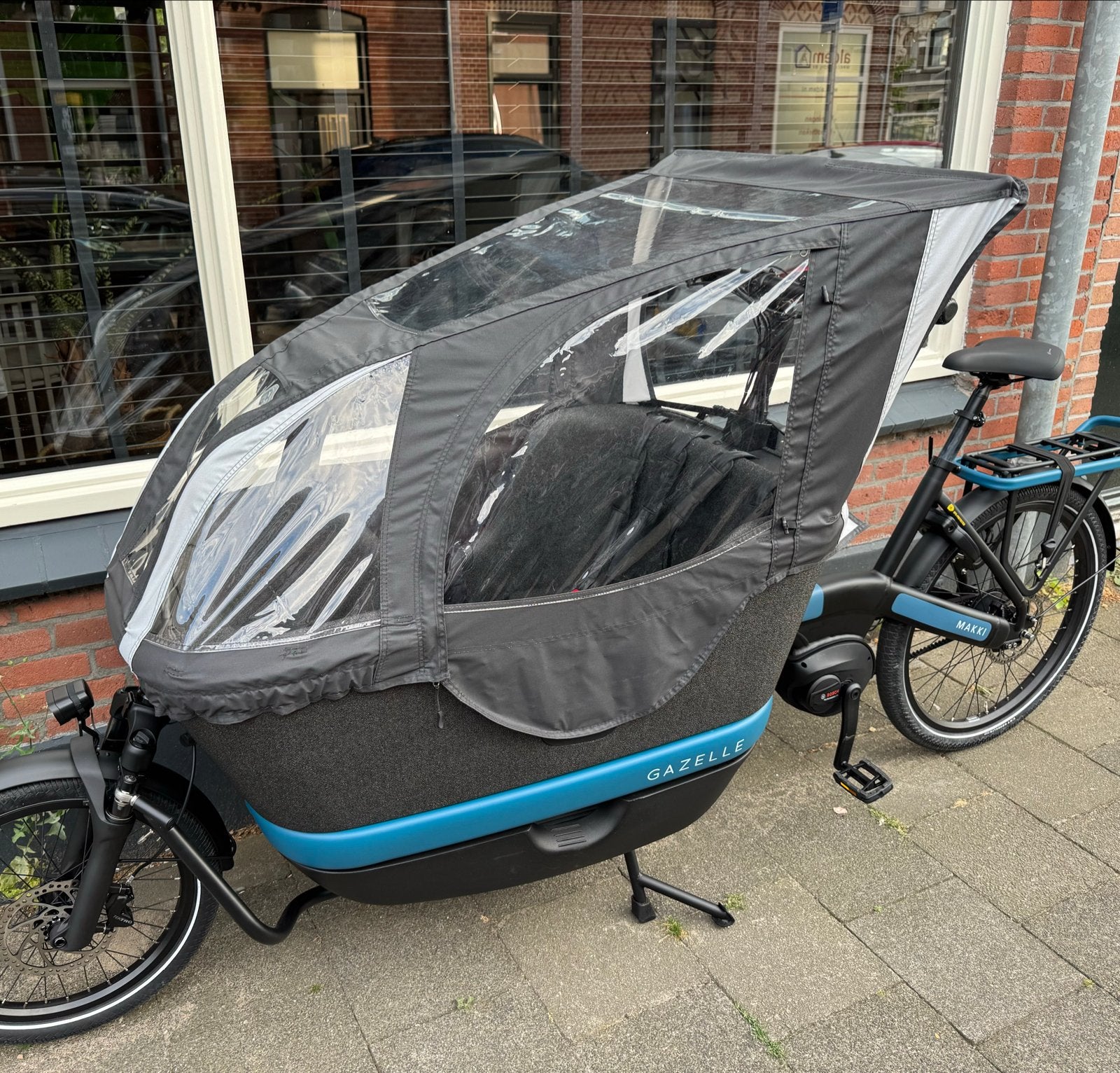 Gazelle Makki Load regenhuif, Ophalen, Gebruikt, Huif, 2 kinderen