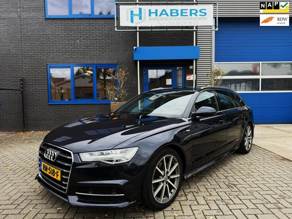 Audi A6 Avant 1.8 TFSI S line Edition 190PK|NL Auto|Face Lif, Blauw, Leder en Stof, Origineel Nederlands, 93 €/maand