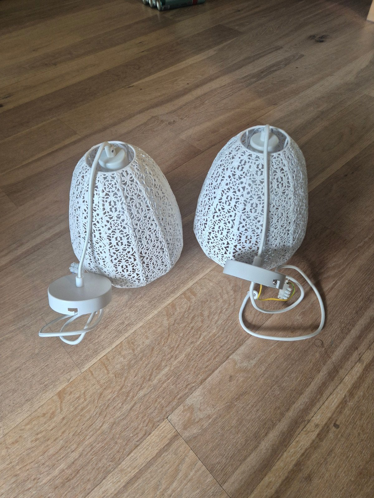 2x gamma lampen, Ophalen, Zo goed als nieuw, Metaal, Hanglamp