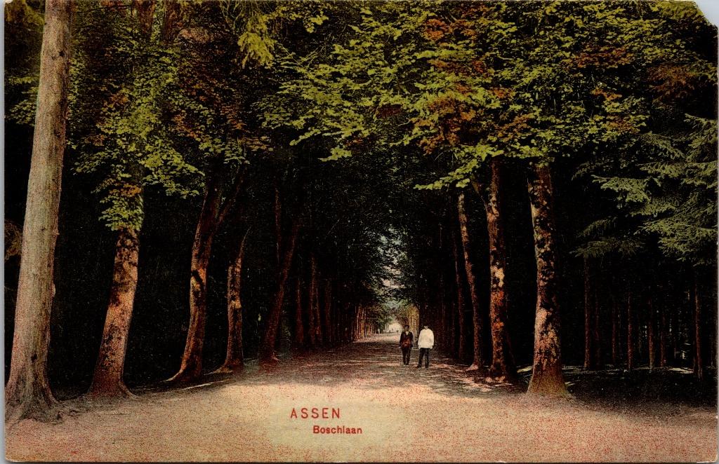 Assen - 10 antieke ansichtkaarten, Verzenden, Voor 1920, Gelopen, Drenthe