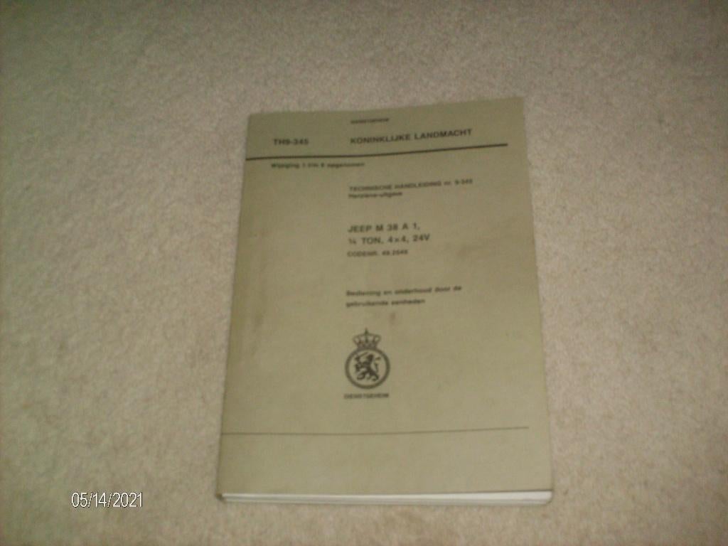 GEBRUIKSANWIJZING NEKAF  TH 9- 345, Ophalen of Verzenden