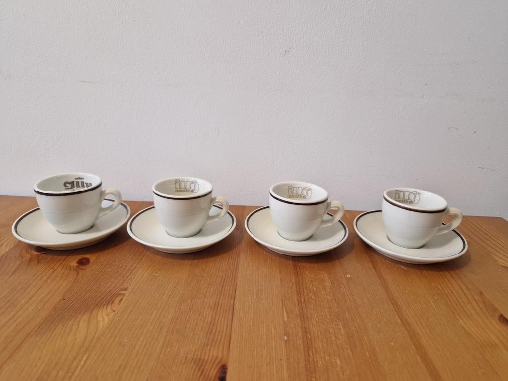 Illy Caffè 4x, Antiek en Kunst, Antiek | Servies compleet, Ophalen of Verzenden