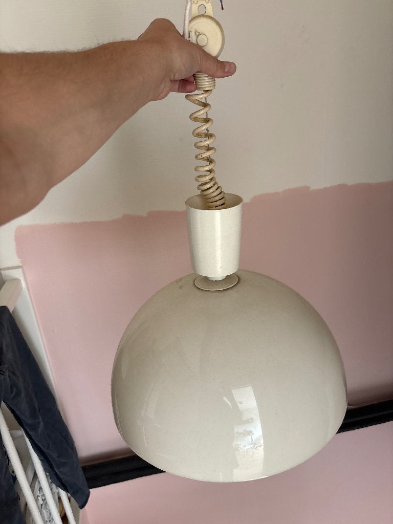 Hanglamp jaren 80, Ophalen, Gebruikt, Glas, Minder dan 50 cm