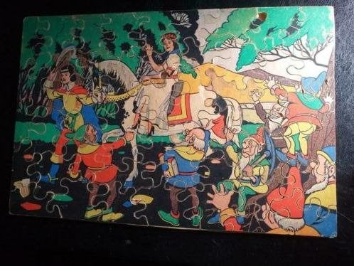 Oude Houten Sneeuwwitje Puzzel, Verzamelen, Ophalen of Verzenden, Gebruikt