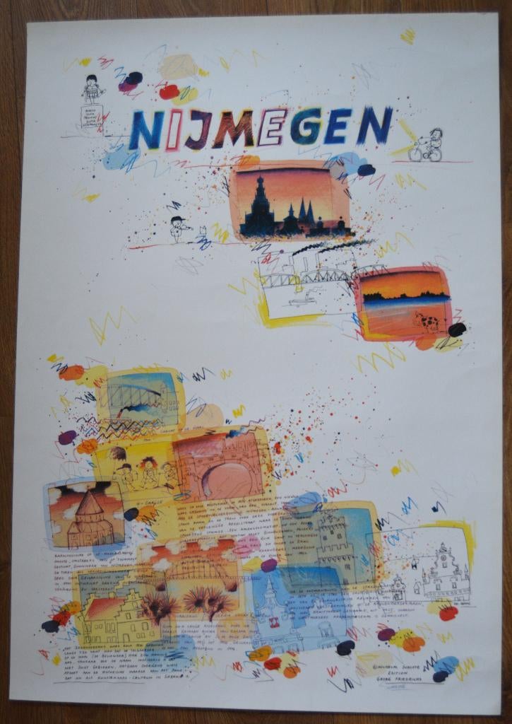 'Nijmegen' Door Wilhelm Schlote., Antiek en Kunst, Kunst | Litho's en Zeefdrukken, Ophalen