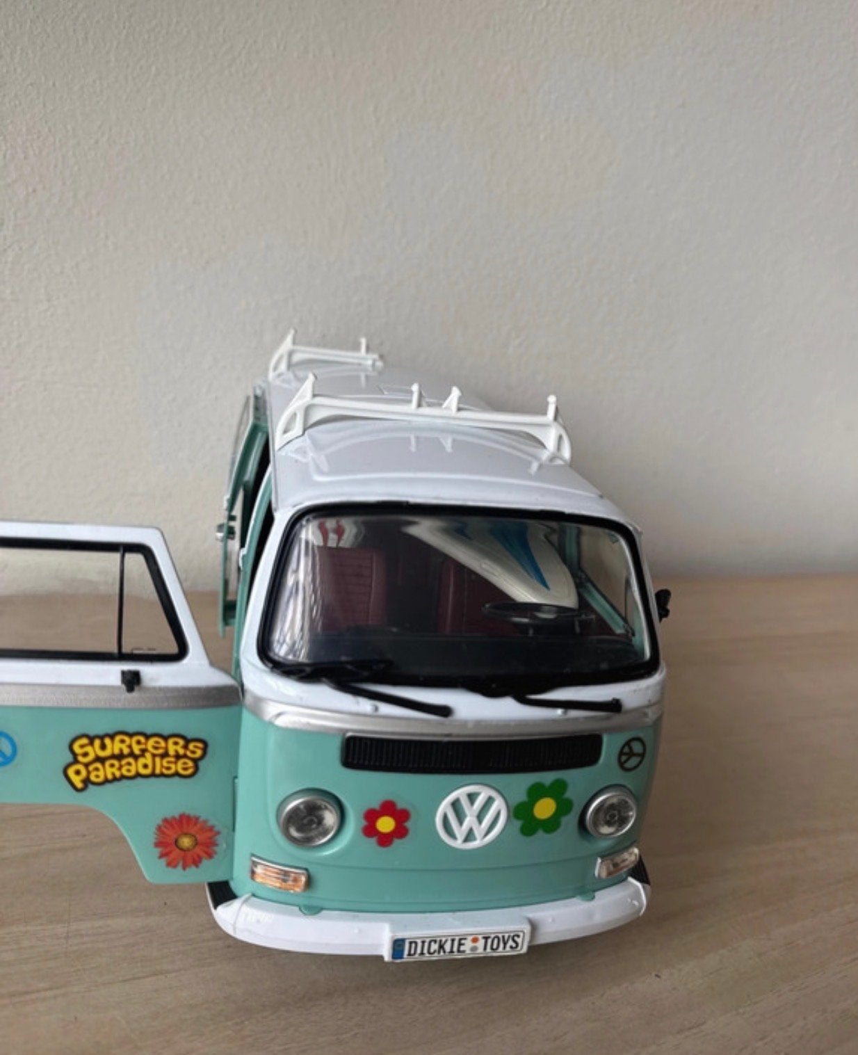 Dickie Toys Surfer Bus - Hippie VW Camper Van, Ophalen of Verzenden, Zo goed als nieuw