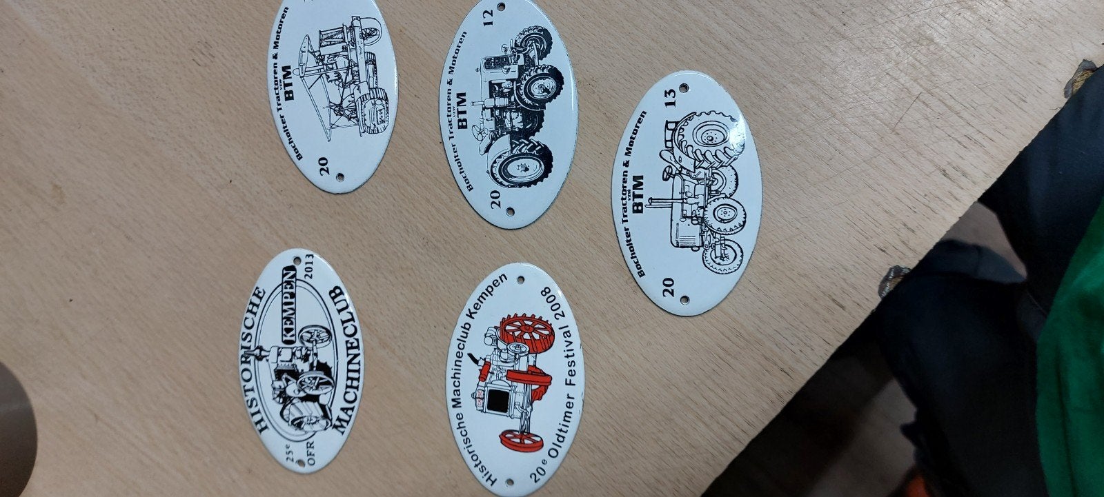 Set van 5 Historische Tractor Festival Plaquettes, Ophalen of Verzenden