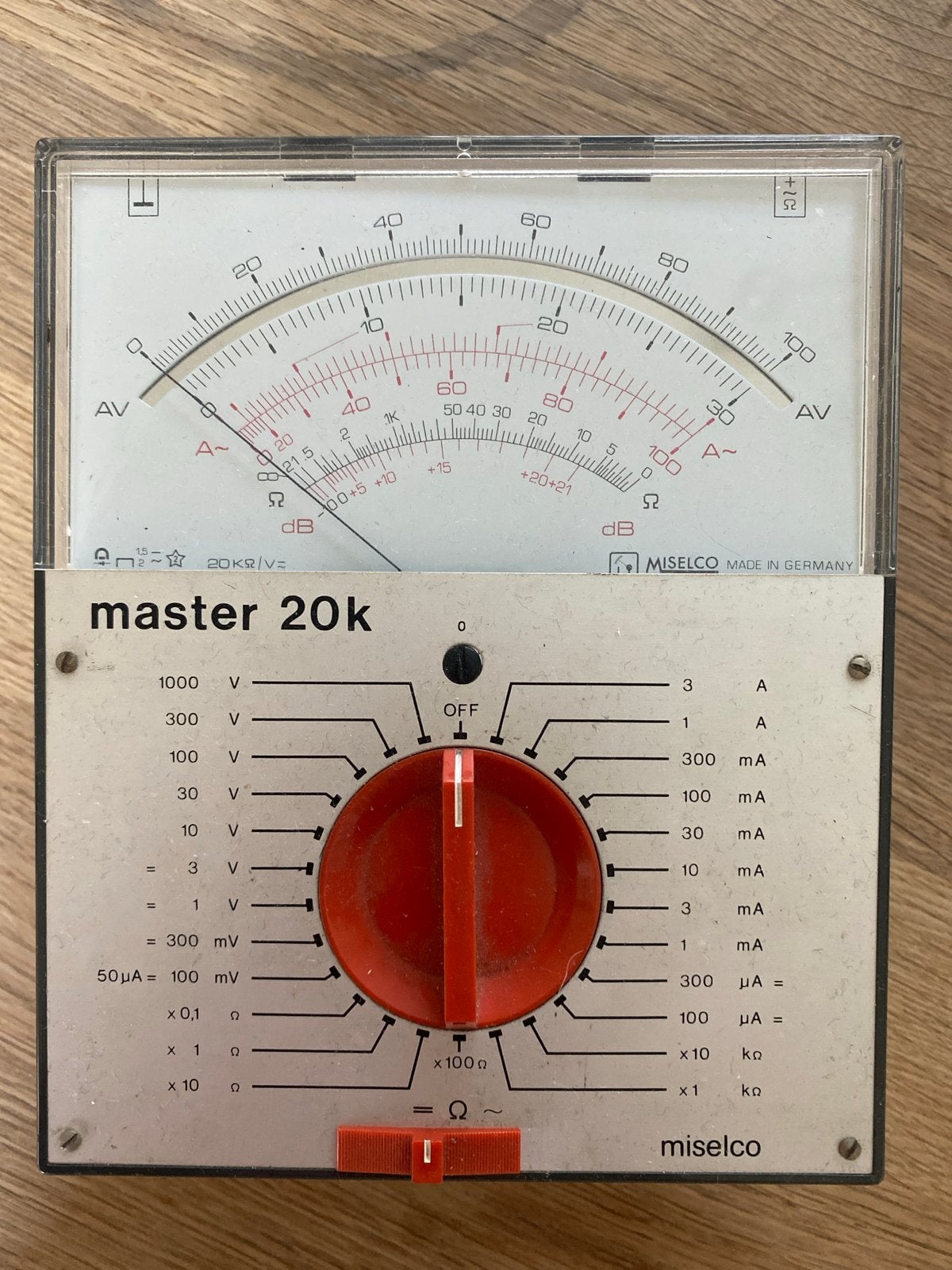 Miscelco Master 20K Multimeter - Vintage Analoog, Ophalen of Verzenden, Gebruikt, Multimeter