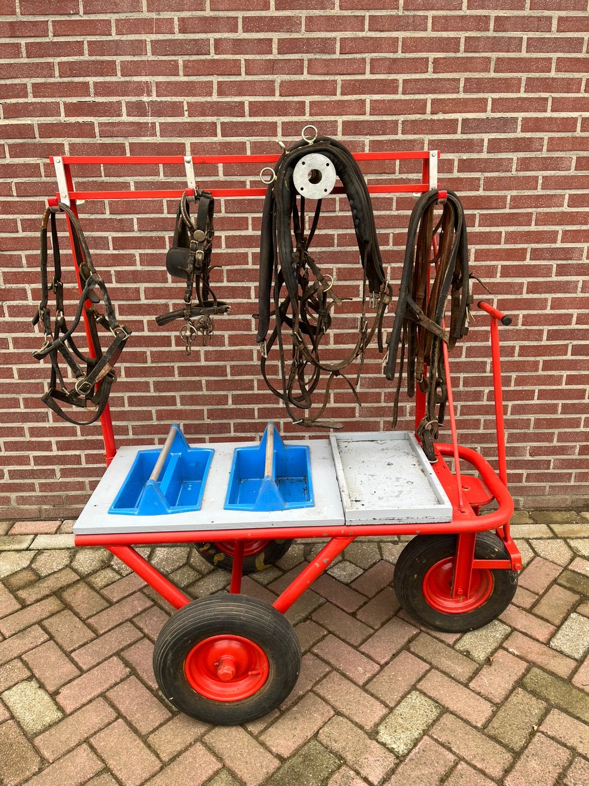Compleet ponytuig met tuigwagen, Ophalen, BR, Bit, Pony